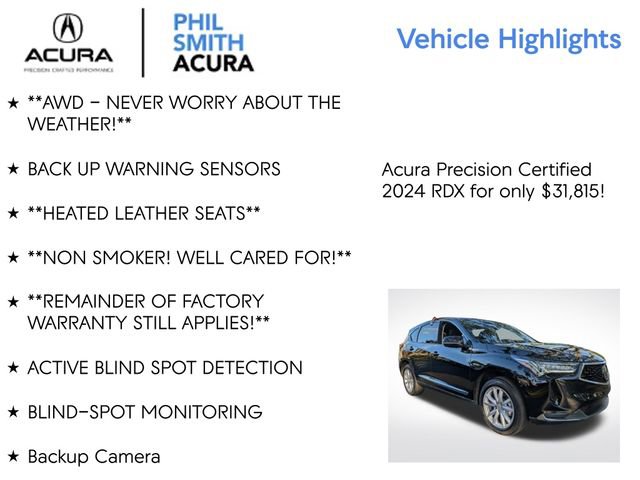 Certified 2024 Acura RDX SH-AWD image 5