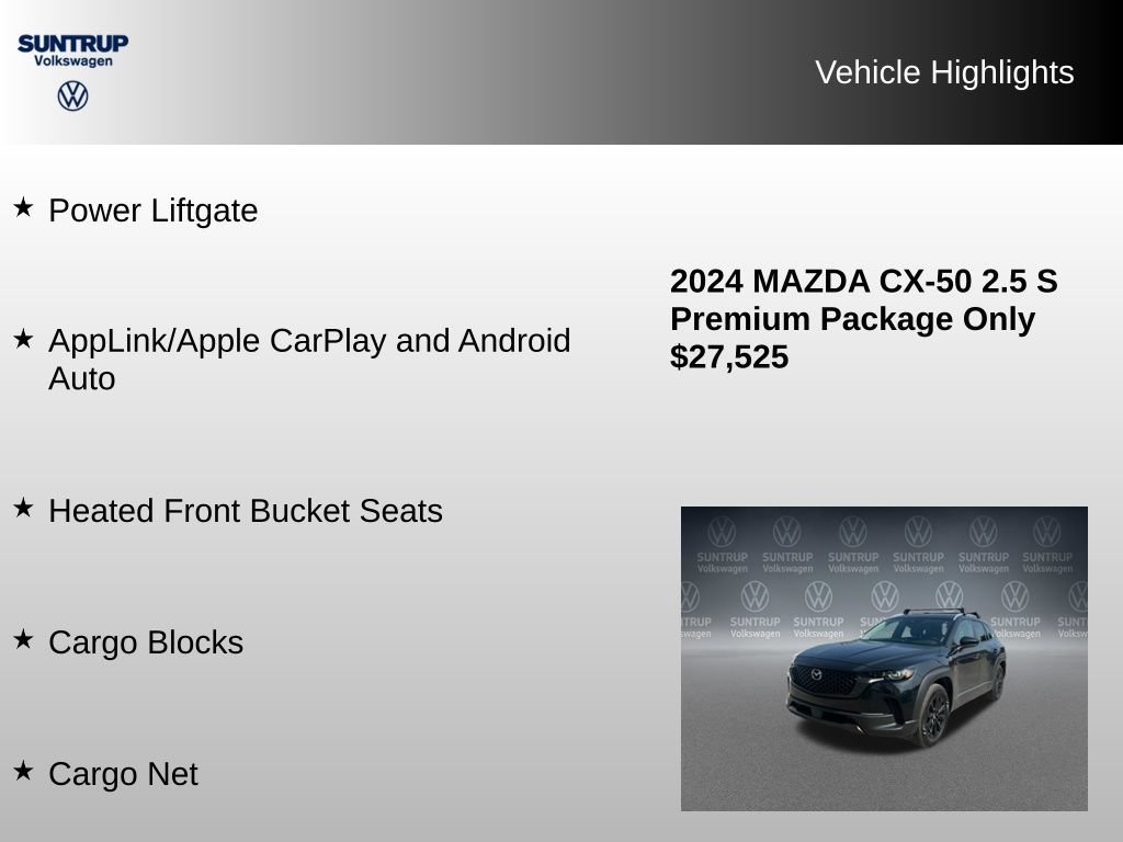 Used 2024 MAZDA CX-50 AWD 2.5 S w/ Cargo Package image 16