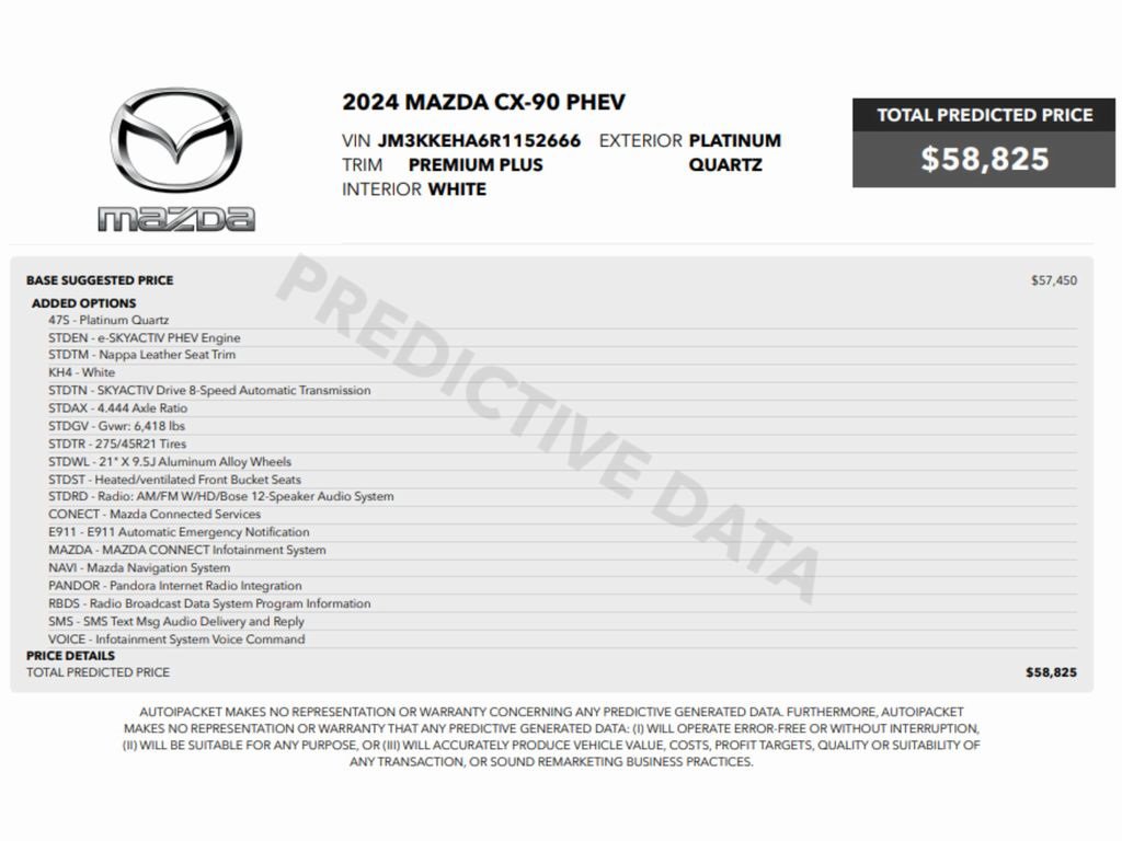 Used 2024 MAZDA CX-90 Plug-In Hybrid w/ Premium Plus image 2