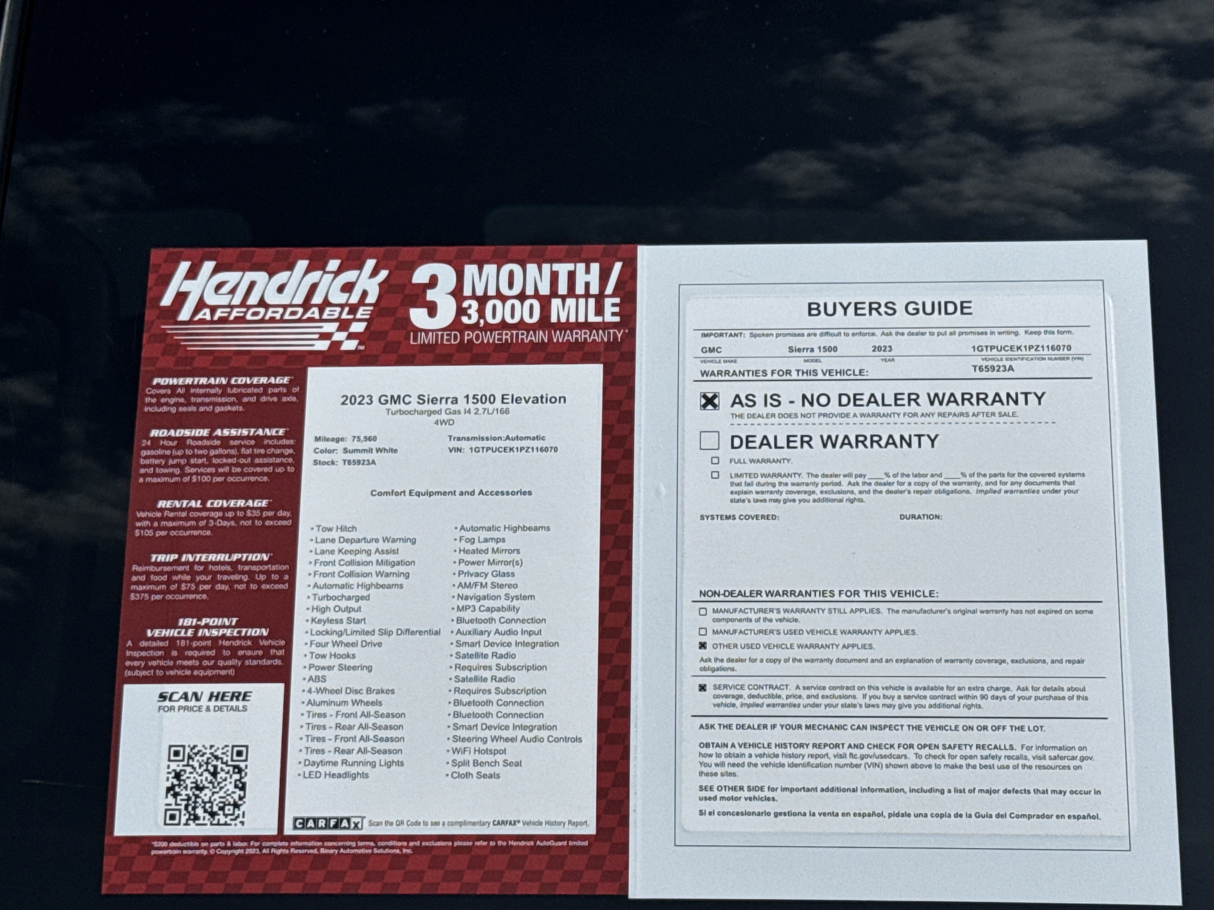 Used 2023 GMC Sierra 1500 Elevation w/ LPO, Elevation Black Package AWD/4WD image 35