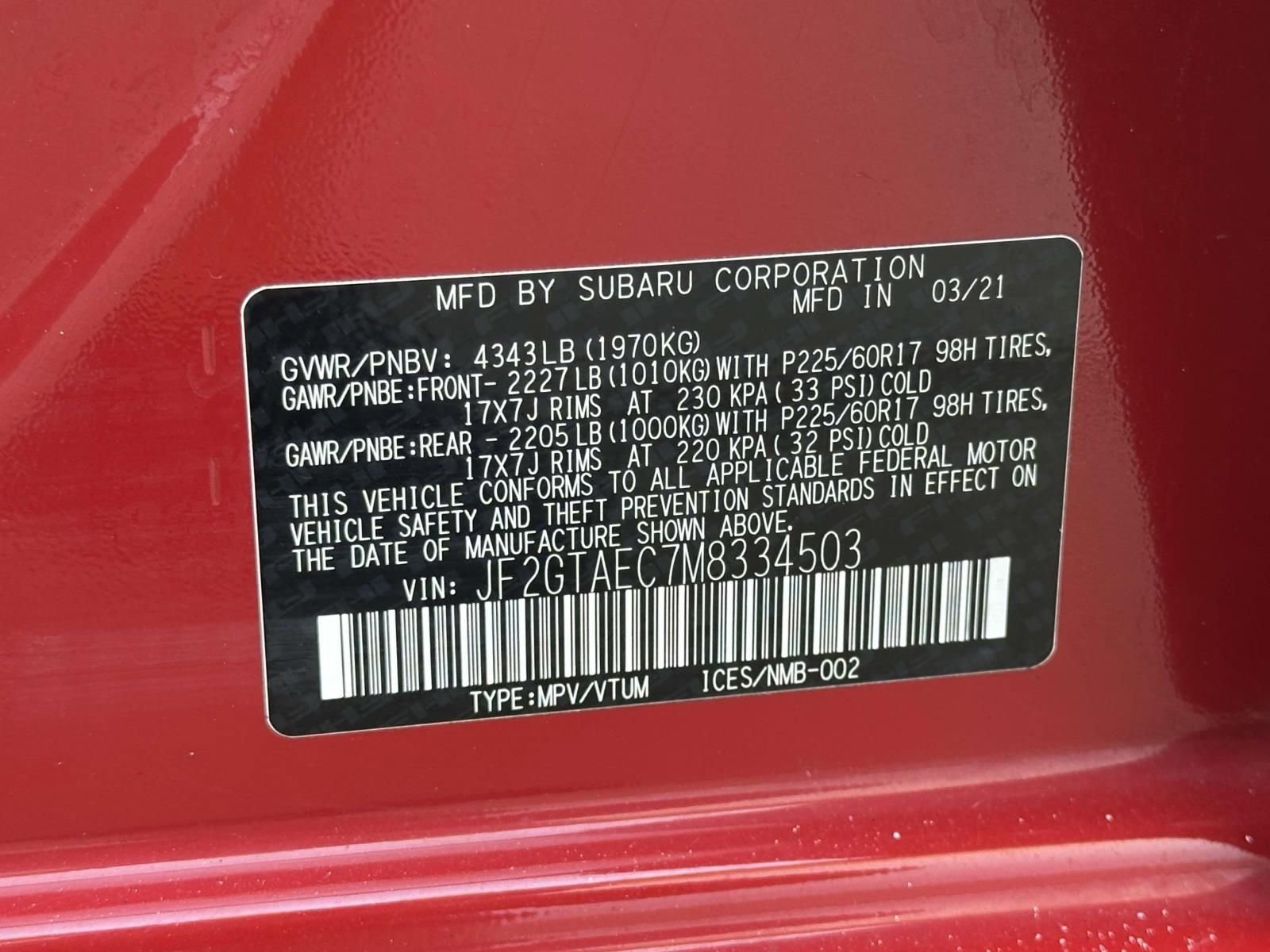 Used 2021 Subaru Crosstrek 2.0i Premium w/ Moonroof Package AWD/4WD image 25