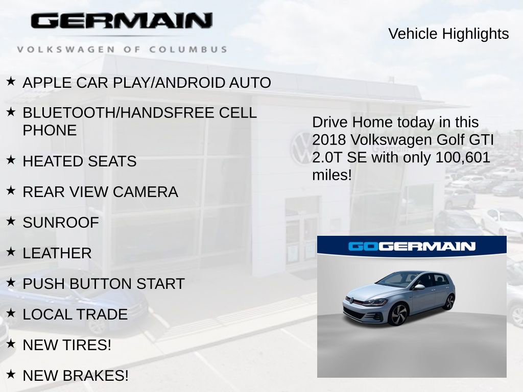 Used 2018 Volkswagen GTI SE FWD image 6