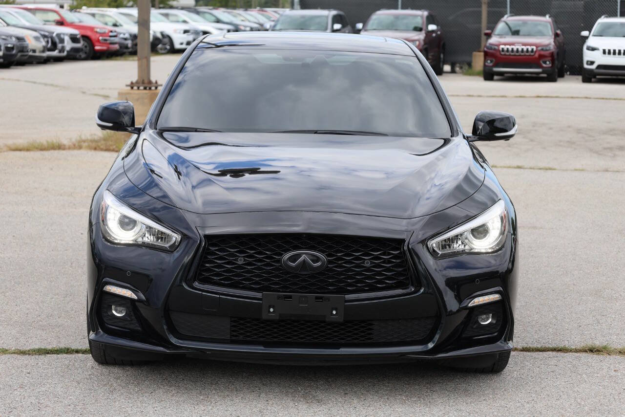 Used 2023 INFINITI Q50 Red Sport 400 w/ Black Opal Edition image 2