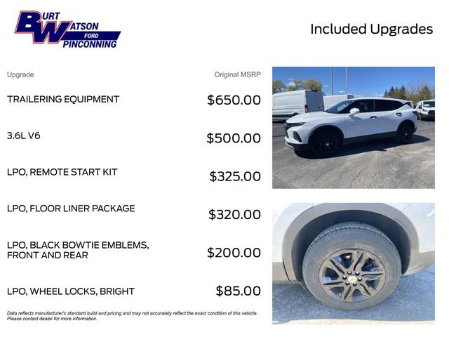Used 2021 Chevrolet Blazer LT w/ LPO, Floor Liner Package FWD image 3
