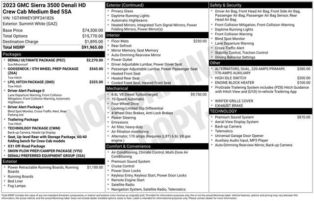 Used 2023 GMC Sierra 3500 Denali w/ Denali Ultimate Package image 38