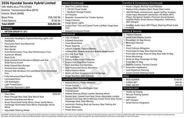 New 2026 Hyundai Sonata Limited image 4