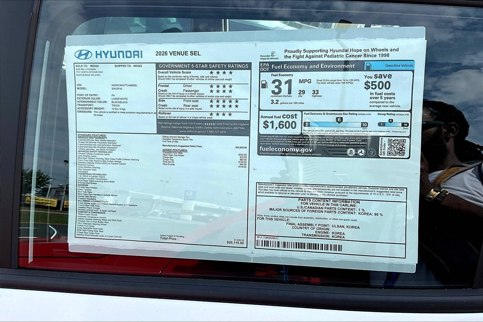 New 2026 Hyundai Venue SEL FWD image 17