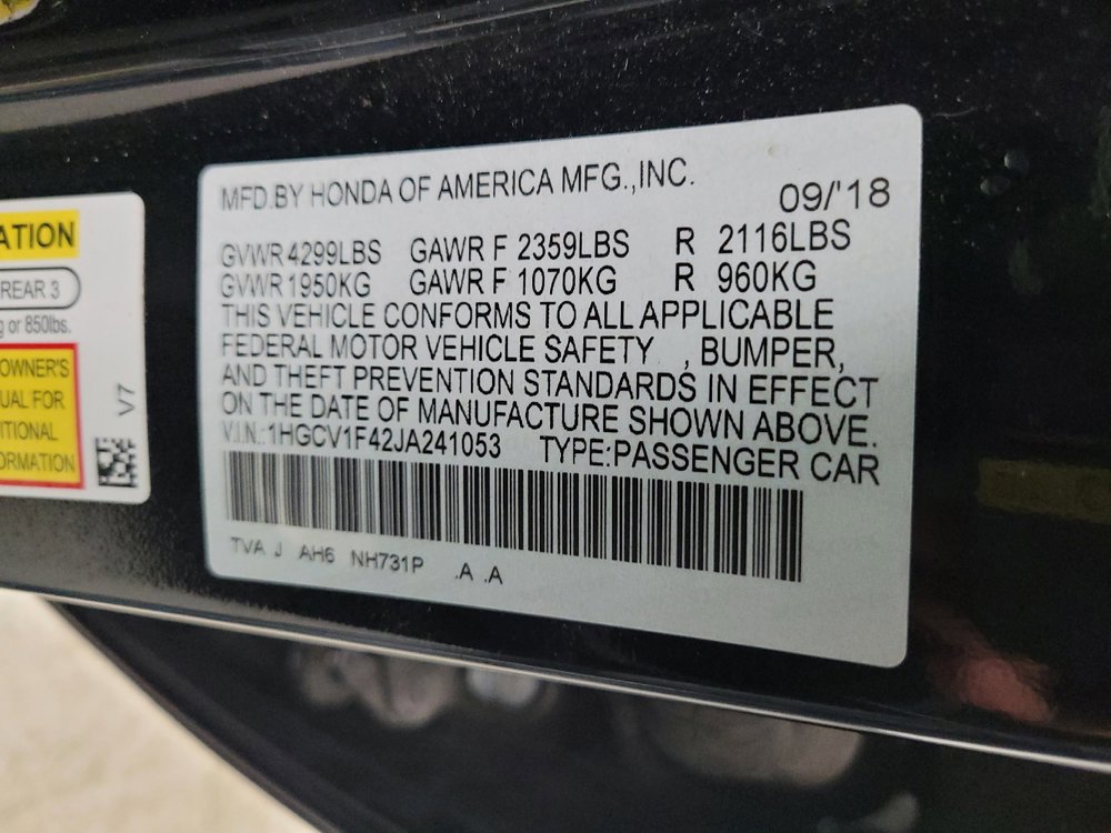 Used 2018 Honda Accord EX image 33