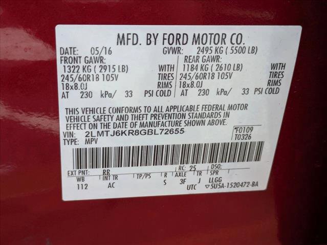 Used 2016 Lincoln MKX Select w/ Select Plus Package image 24