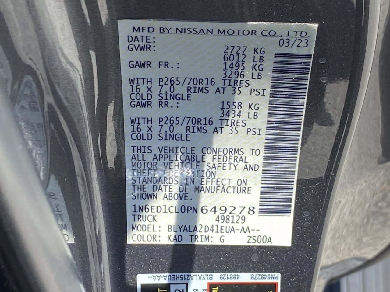 Certified 2023 Nissan Frontier S w/ Technology Package RWD image 12