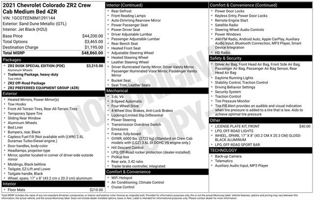 Used 2021 Chevrolet Colorado ZR2 w/ ZR2 Dusk Special Edition image 25