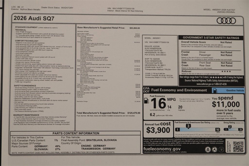 New 2026 Audi SQ7 Prestige image 32