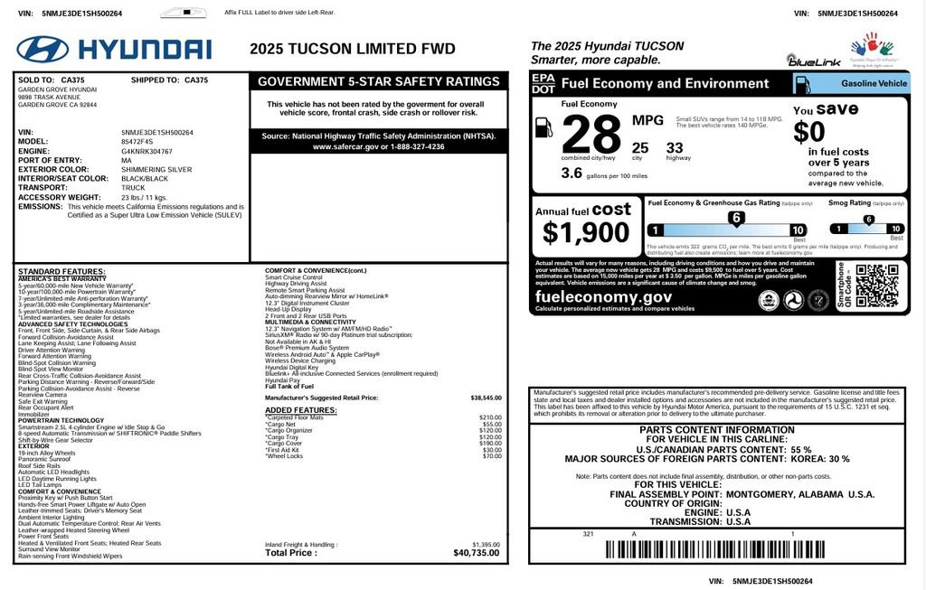 Used 2025 Hyundai Tucson Limited FWD image 2