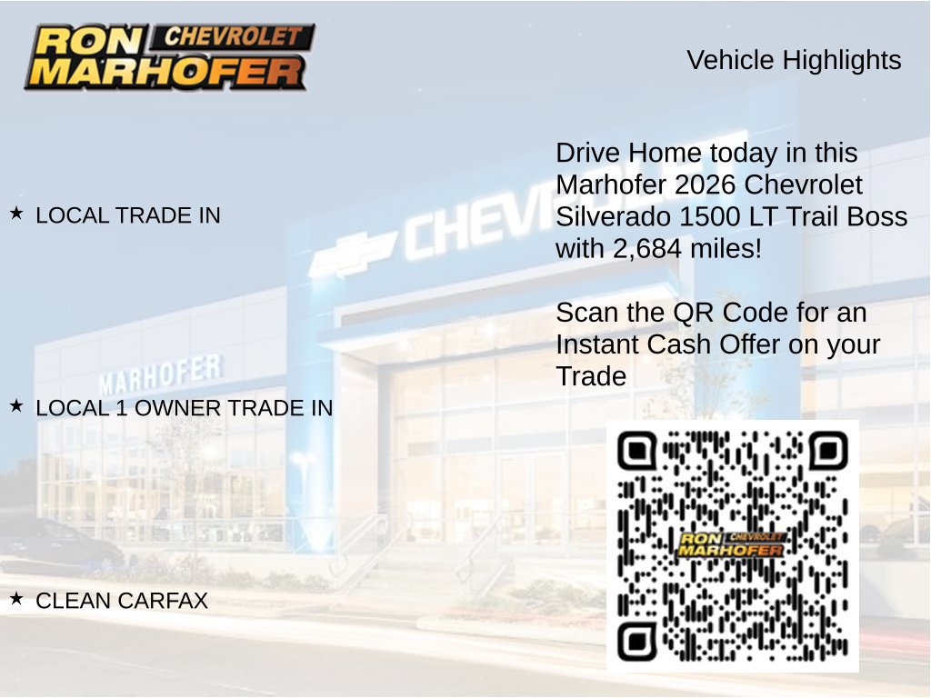 Used 2026 Chevrolet Silverado 1500 LT Trail Boss w/ LPO, Dark Essentials Package AWD/4WD image 15