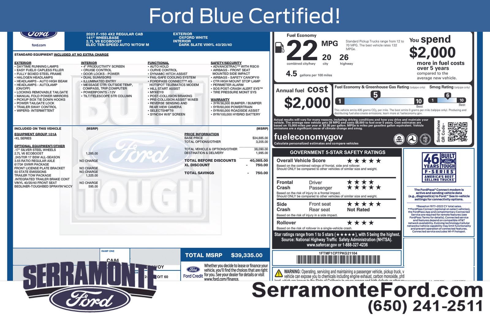 Used 2023 Ford F150 XL w/ Trailer Tow Package RWD image 14