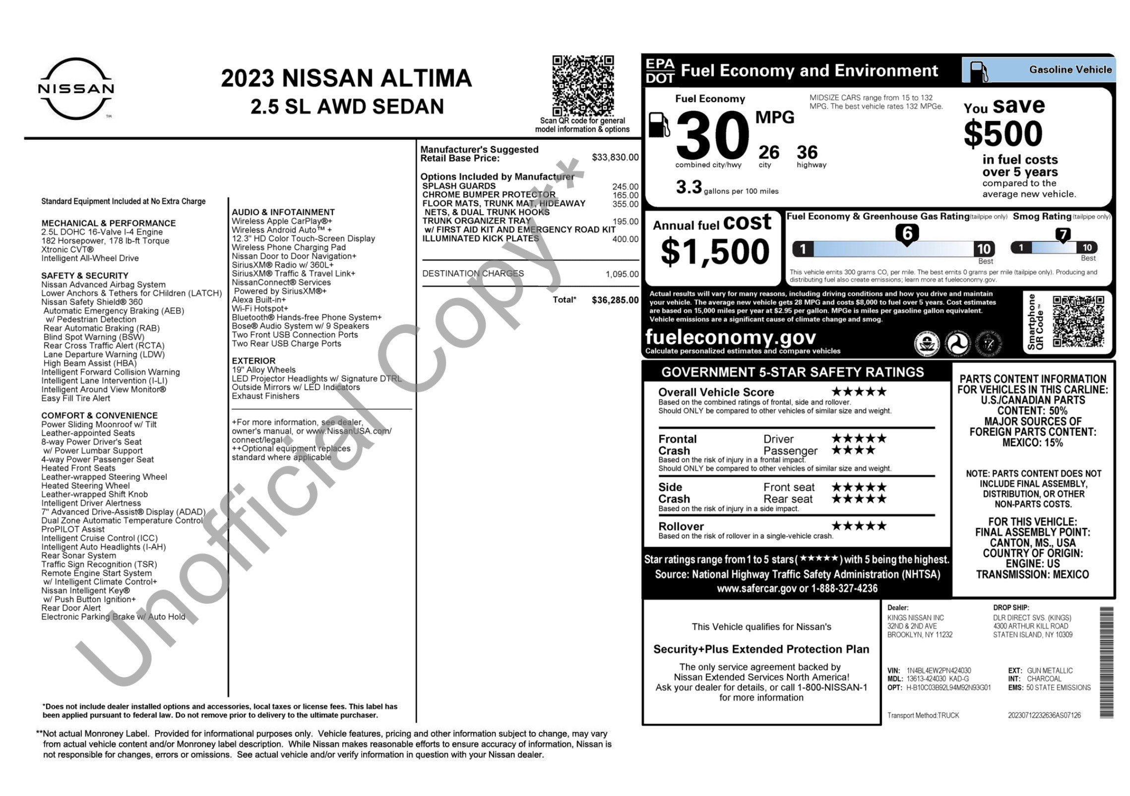 Used 2023 Nissan Altima 2.5 SL AWD/4WD image 2