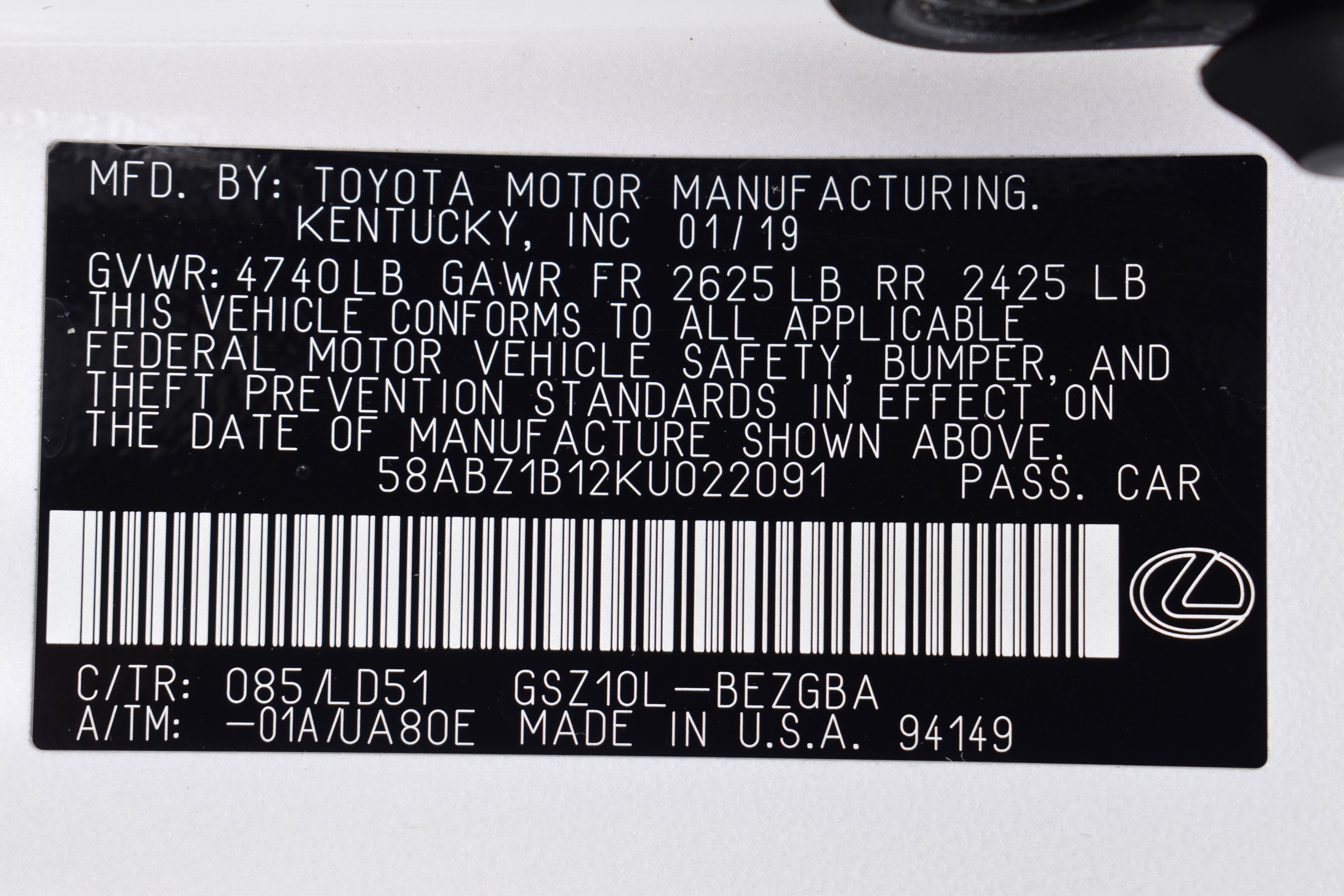 Used 2019 Lexus ES 350 w/ Premium Package image 42