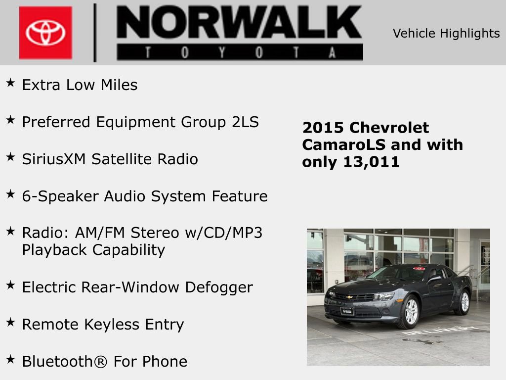 Used 2015 Chevrolet Camaro LS image 10
