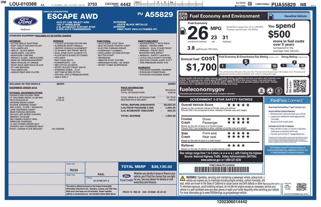 Used 2023 Ford Escape ST-Line Select w/ Tech Pack #2 AWD/4WD image 31