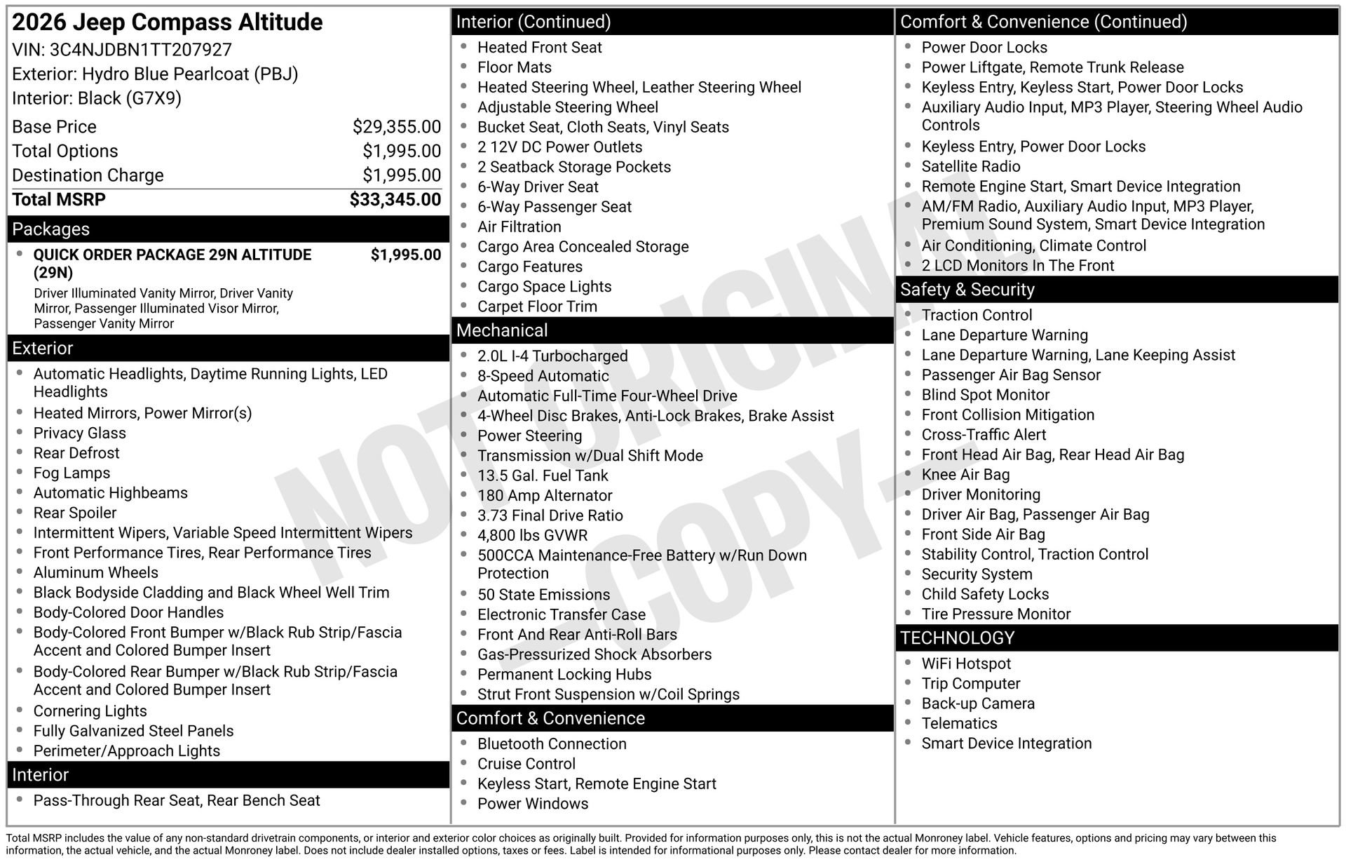 New 2026 Jeep Compass Latitude image 3