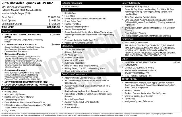 Used 2025 Chevrolet Equinox ACTIV w/ Safety and Technology Package image 5