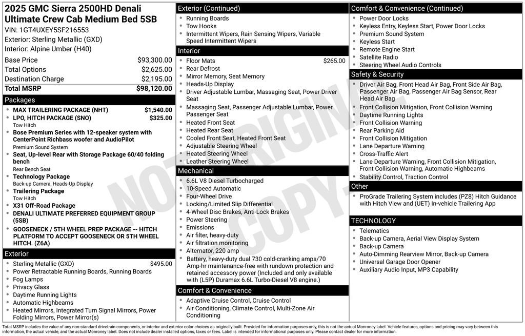 Certified 2025 GMC Sierra 2500 Denali Ultimate w/ Max Trailering Package image 15