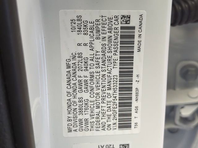 Certified 2026 Honda Civic Sport image 29