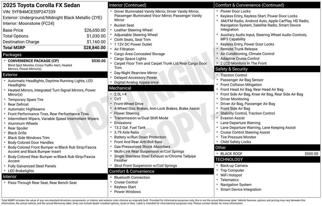 Certified 2025 Toyota Corolla FX w/ Convenience Package FWD image 32