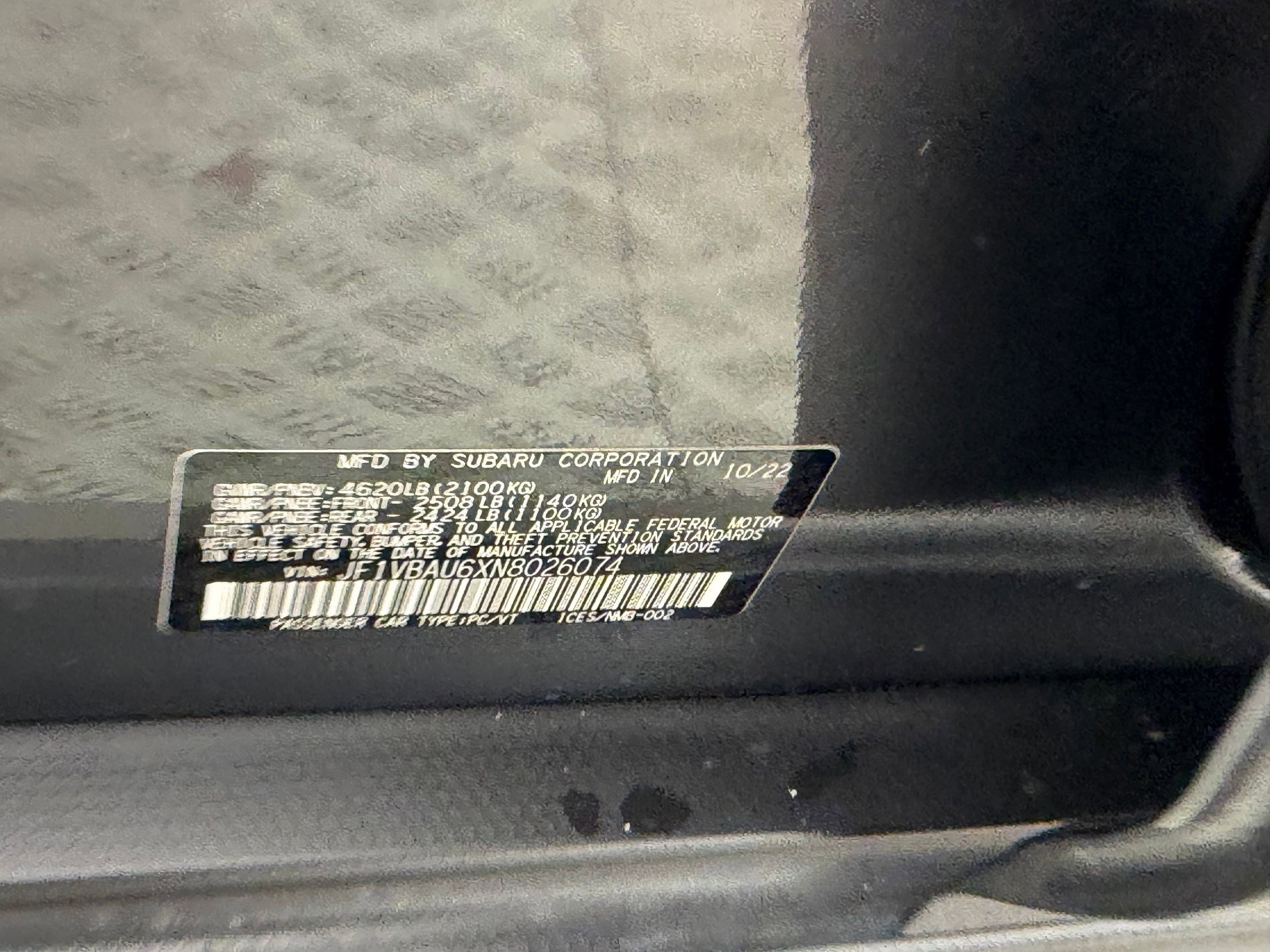 Used 2022 Subaru WRX GT image 21