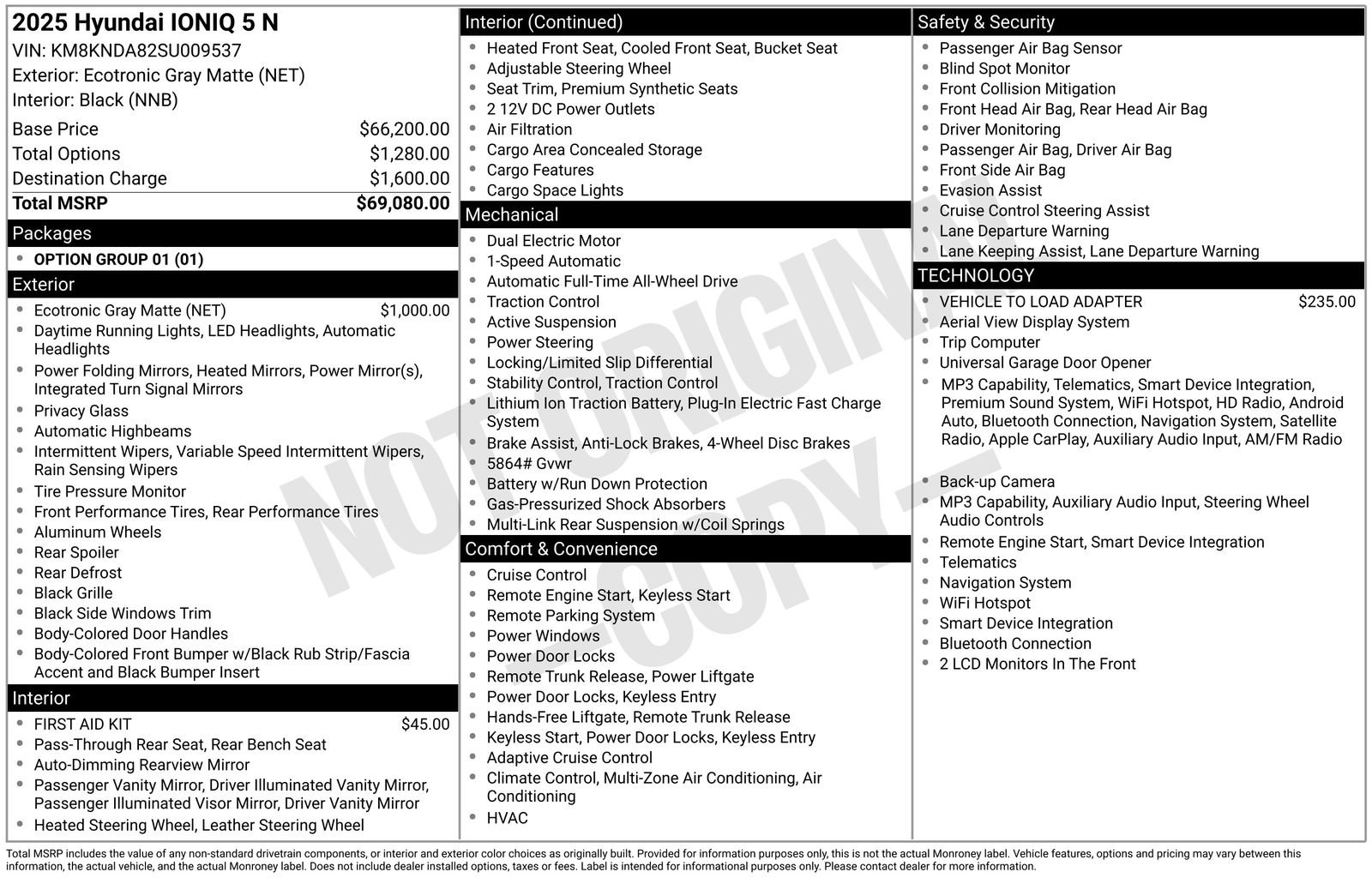 Certified 2025 Hyundai Ioniq 5 N AWD/4WD image 13