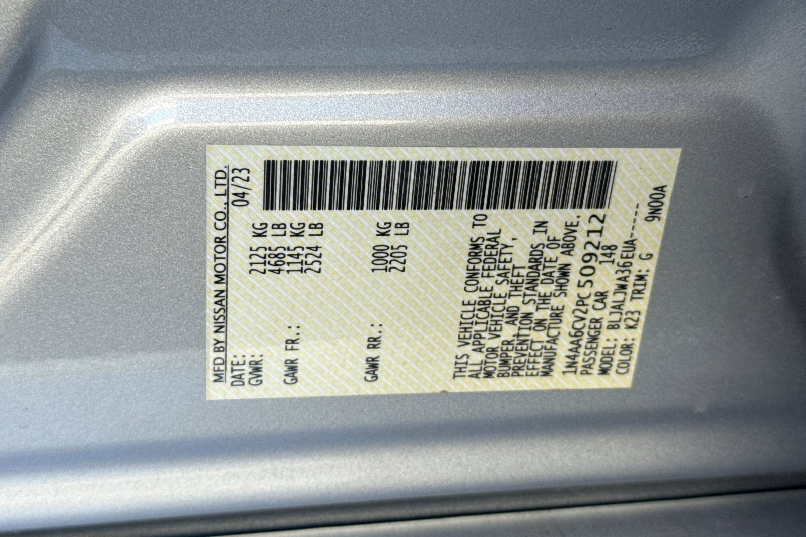 Certified 2023 Nissan Maxima SV w/ Floor Mat Group FWD image 36