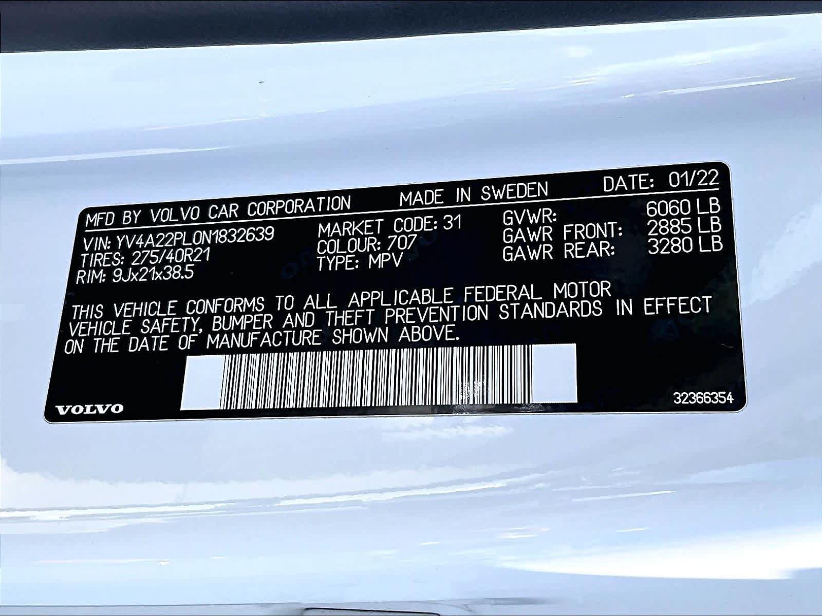 Used 2022 Volvo XC90 T6 Inscription w/ Advanced Package AWD/4WD image 36