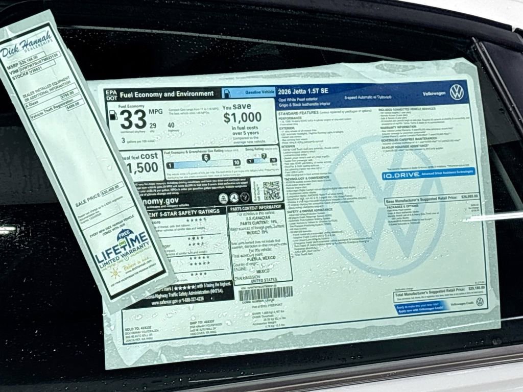 New 2026 Volkswagen Jetta SE image 24