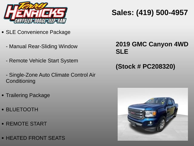 Used 2019 GMC Canyon SLE w/ SLE Convenience Package AWD/4WD image 11