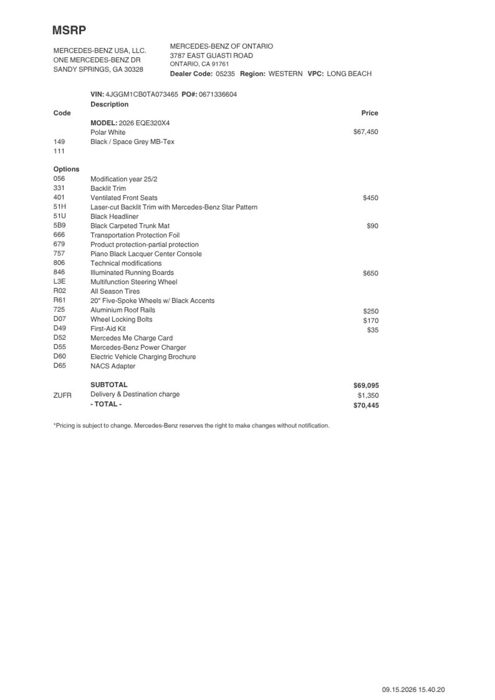 Certified 2026 Mercedes-Benz EQE 320 4MATIC SUV image 2