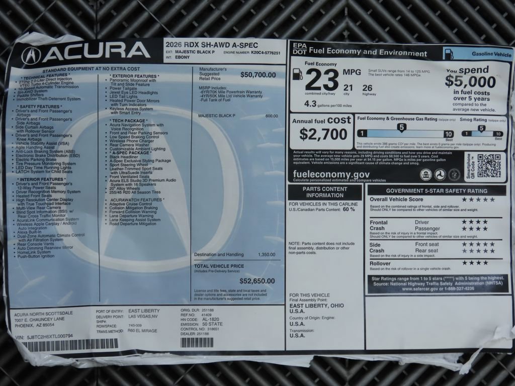 Used 2026 Acura RDX A-Spec image 9