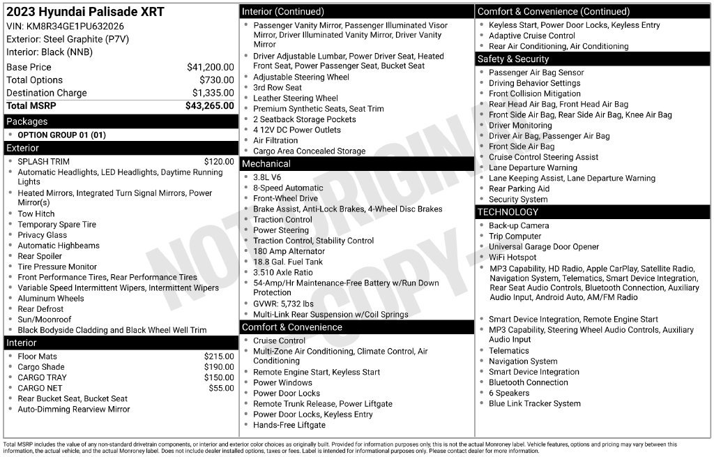 Used 2023 Hyundai Palisade XRT FWD image 7