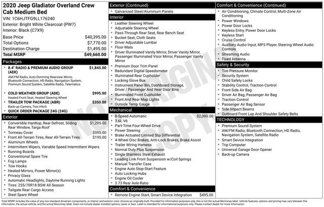 Used 2020 Jeep Gladiator Overland image 20