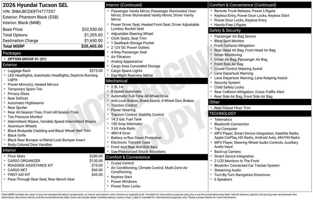 New 2026 Hyundai Tucson SEL Plus AWD/4WD image 24
