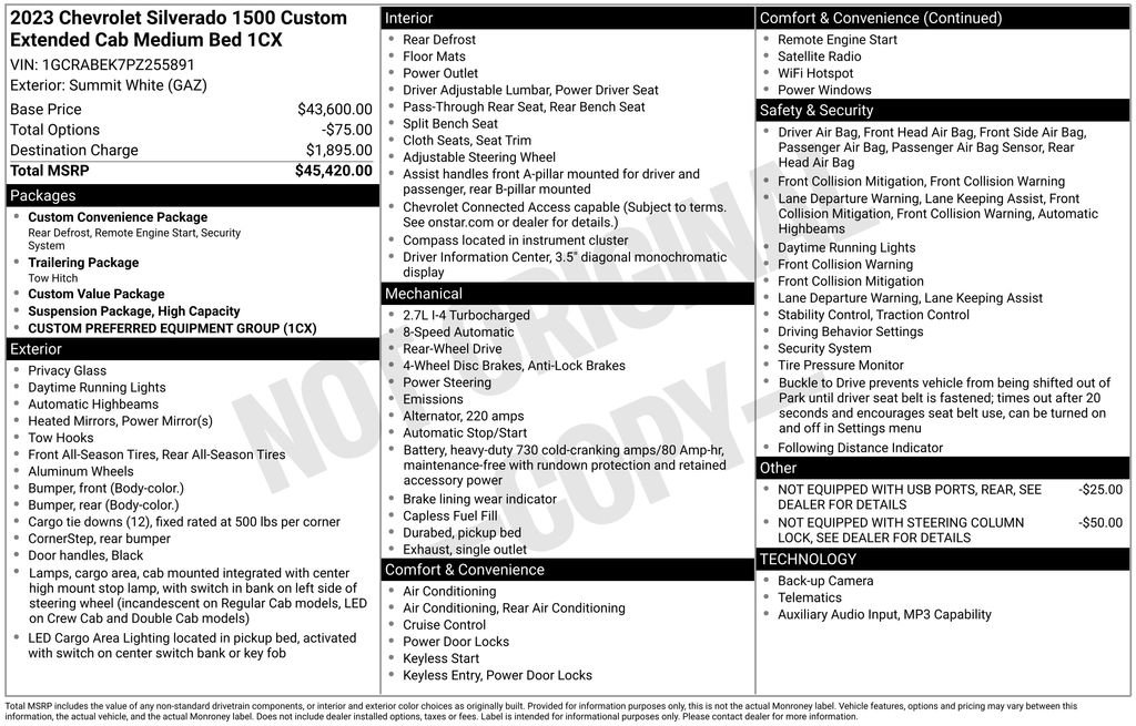 Used 2023 Chevrolet Silverado 1500 Custom RWD image 6