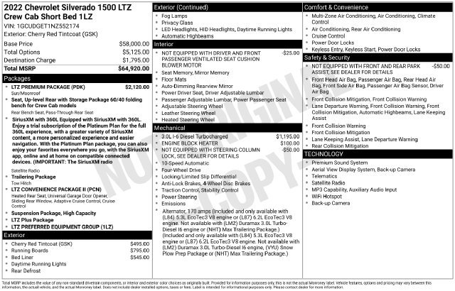 Used 2022 Chevrolet Silverado 1500 LTZ w/ LTZ Premium Package AWD/4WD image 26