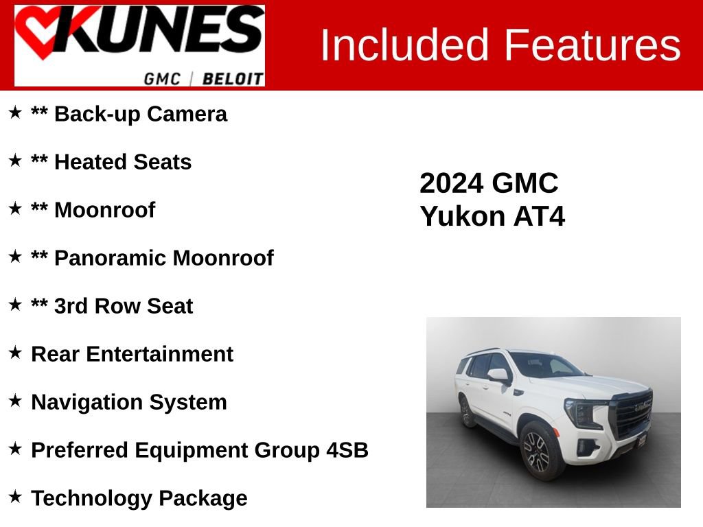 Used 2024 GMC Yukon AT4 w/ Technology Package AWD/4WD image 2