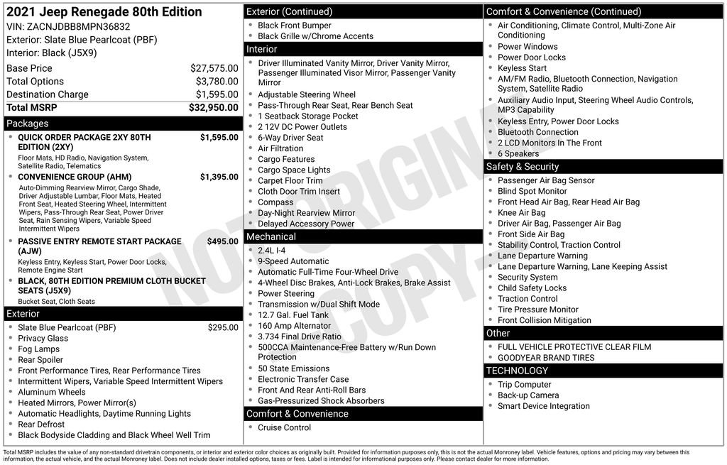 Used 2021 Jeep Renegade Latitude image 32