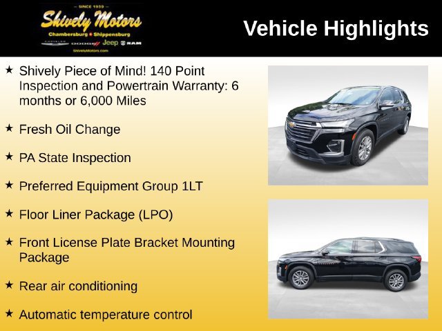 Used 2023 Chevrolet Traverse LT w/ LPO, Floor Liner Package AWD/4WD image 7
