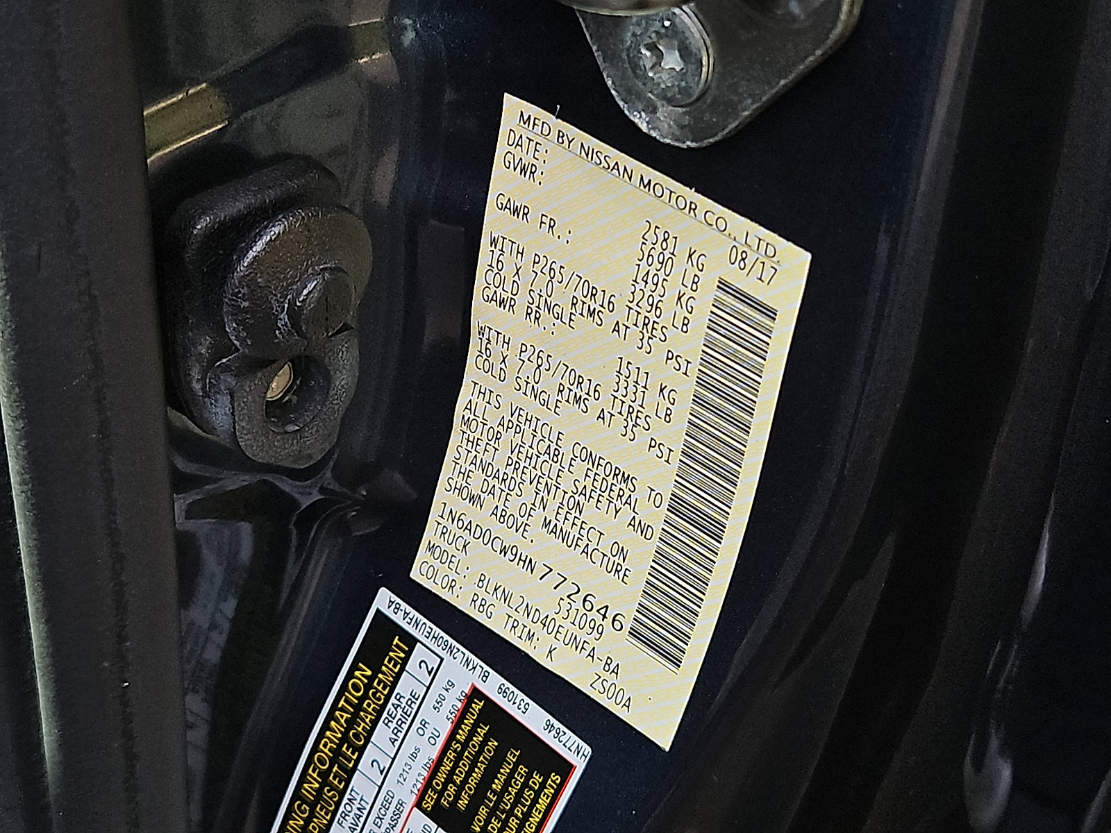 Certified 2017 Nissan Frontier SV w/ SV Value Truck Package AWD/4WD image 26