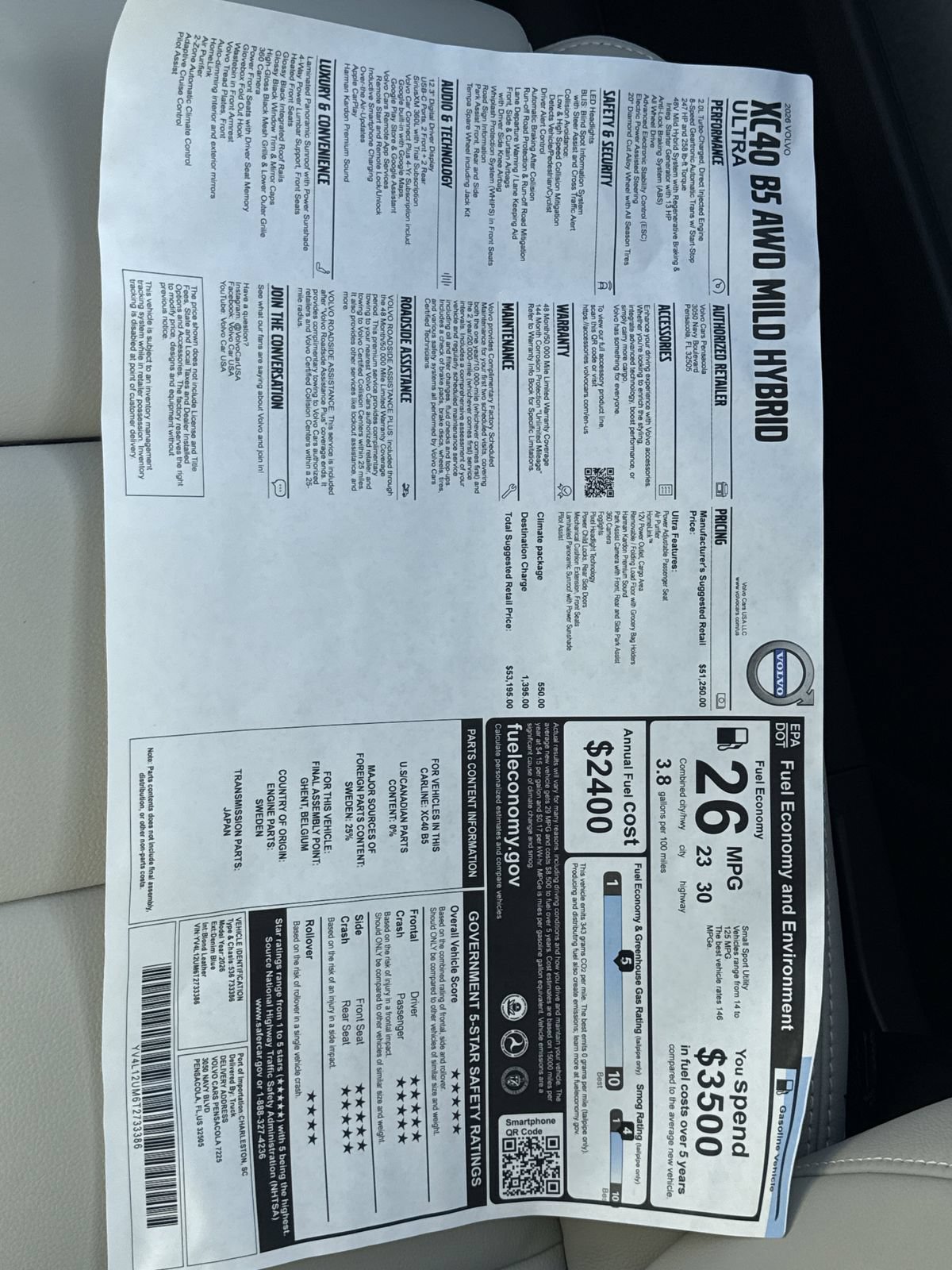 New 2026 Volvo XC40 B5 Ultra w/ Climate Package AWD/4WD image 29