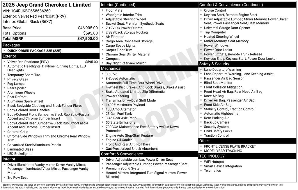 Used 2025 Jeep Grand Cherokee L Limited image 36