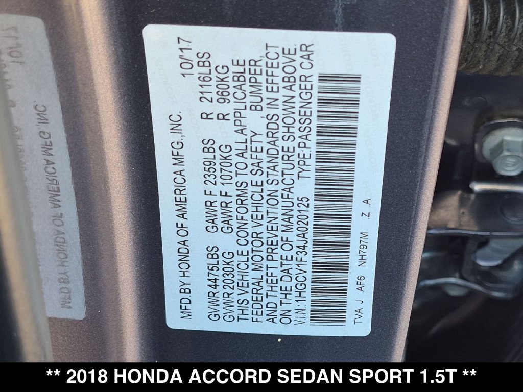 Used 2018 Honda Accord Sport image 34