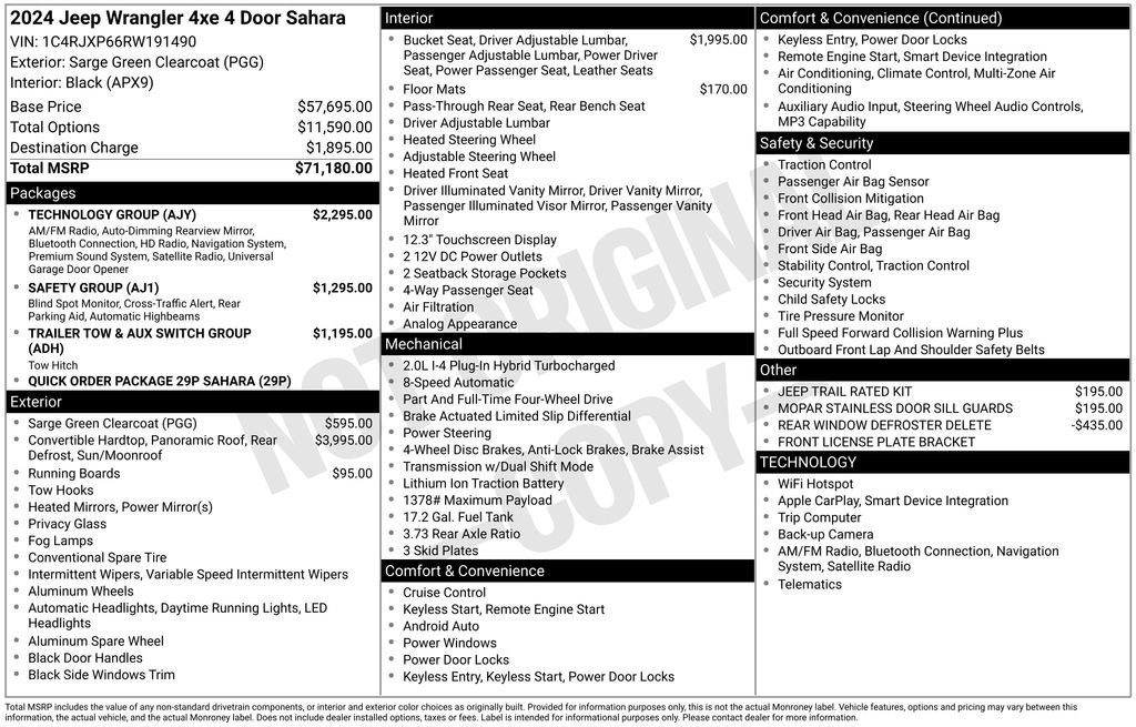 Used 2024 Jeep Wrangler Unlimited Sahara w/ Technology Group image 3