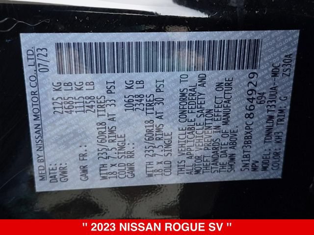 Used 2023 Nissan Rogue SV AWD/4WD image 40